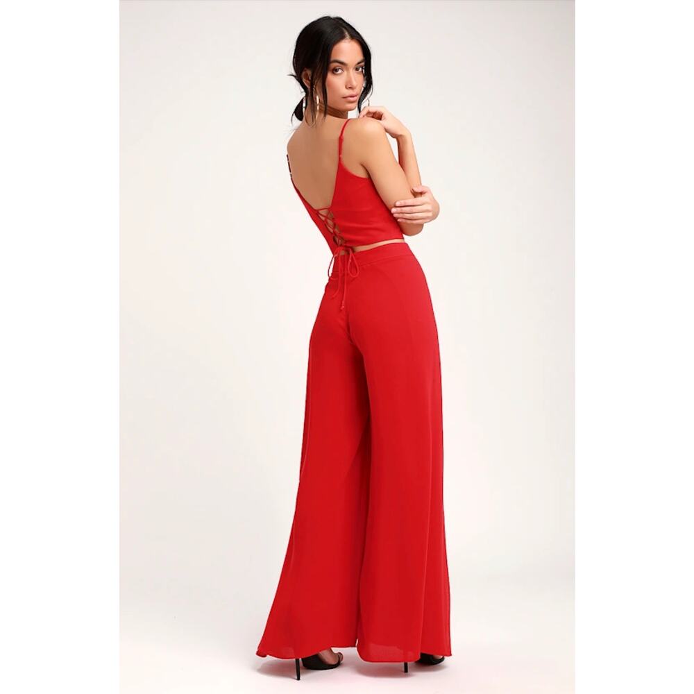 Lulu's Red Out Tonight Jumpsuit